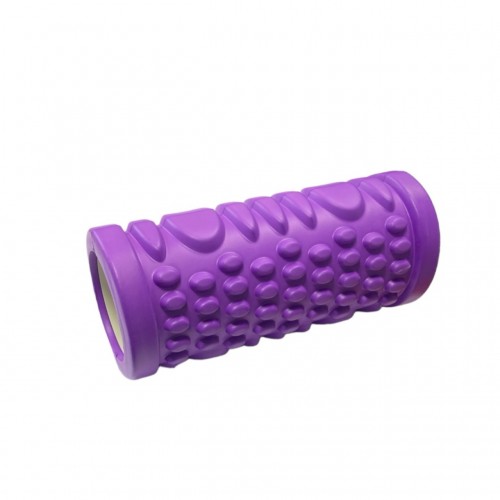 Масажний валик Бульбашки SNS EVAYD9-33+ 32,5 см, фіолетовий, код: 11037-SNS