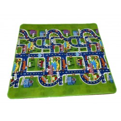 Дитячий двосторонній килимок PlayBaby Звірята/дороги 200x180x0.5 см, код: 1425639854-E
