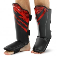 Захист гомілки та стопи Муай Тай, ММА, Кікбоксинг FitBox M, чорний-червоний, код: BO-4997_MR Захист гомілки та стопи Муай Тай, ММА, Кікбоксинг FitBox M, чорний-червоний, код: BO-4997_MR