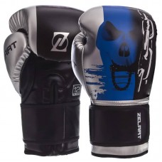 Рукавички боксерські Zelart PU 10 унцій, чорний-синій, код: BO-1315_10_BKBL-S52