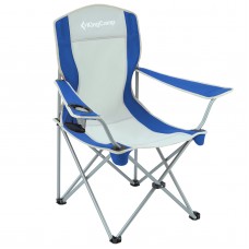 Стілець KingCamp Arms Chairin Steel 830x530x960 мм, сірий-синій, код: KC3818 grey/blue