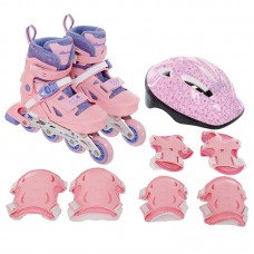 Набір роликові ковзани Banwei розмір M (35-38) + комплект захисту, рожевий, код: BW-220_MP Набір роликові ковзани Banwei розмір M (35-38) + комплект захисту, рожевий, код: BW-220_MP