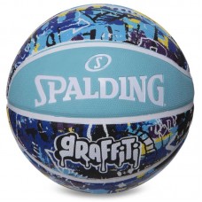М"яч баскетбольний гумовий Spalding Graffiti №7, блакитний-синій, код: 84373Y-S52 М"яч баскетбольний гумовий Spalding Graffiti №7, блакитний-синій, код: 84373Y-S52