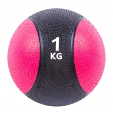 М'яч медбол BioGym 1кг, чорно-рожевий, код: 87034-1-WS