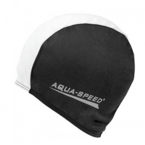 Шапка для плавання Aqua SpeedPolyester Cap чорний-білий, код: 5908217657657