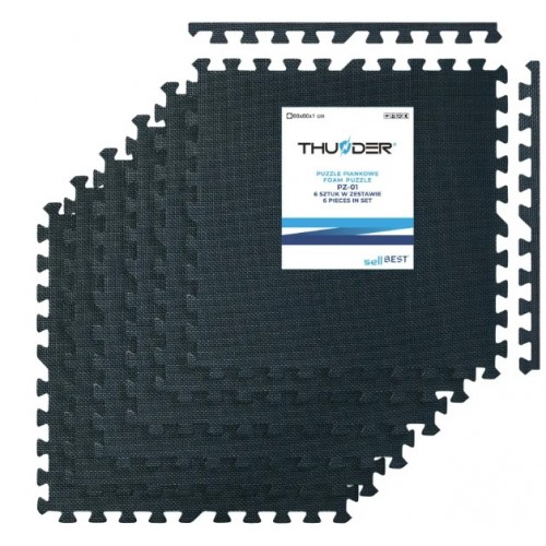 Килимок-пазл Thunder PZ-01 600х600 мм, чорний, код: PZ-01-IN
