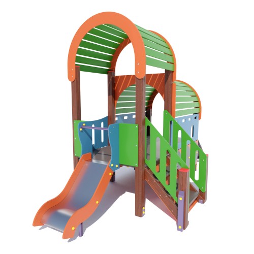 Гiмнастичний комплекс Miros "Паровозик новий" 4400х1820х2700 мм, код: DIO412 Гiмнастичний комплекс Miros "Паровозик новий" 4400х1820х2700 мм, код: DIO412