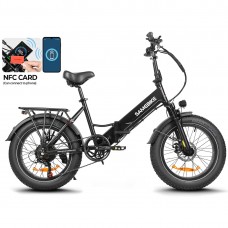 Електровелосипед Samebike LOTDM200-II (750 Вт, 13 А*год, 48 В), колеса 20", з ручкою газу, чорний, код: LOTDM200-II-black