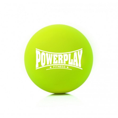 Масажний силіконовий м"яч PowerPlay Silicone Lacrosse Ball 63 мм, зелений, код: PP-4354_Green