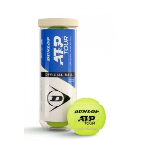 М"ячі для тенісу Dunlop ATP Tour 3B пластик банка, код: 45566181558 М"ячі для тенісу Dunlop ATP Tour 3B пластик банка, код: 45566181558