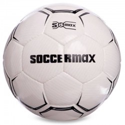 М"яч футбольний Soccermax FIFA №5, білий-чорний, код: FB-0001