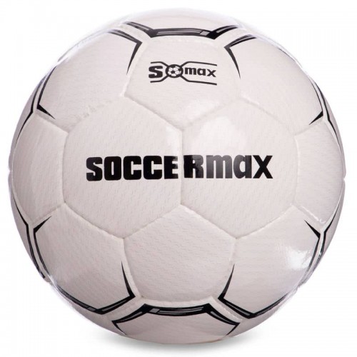 М"яч футбольний Soccermax FIFA №5, білий-чорний, код: FB-0001 М"яч футбольний Soccermax FIFA №5, білий-чорний, код: FB-0001