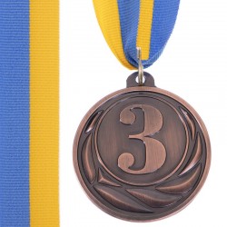 Медаль спортивна зі стрічкою SP-Sport Fame бронза, код: C-3173_B-S52