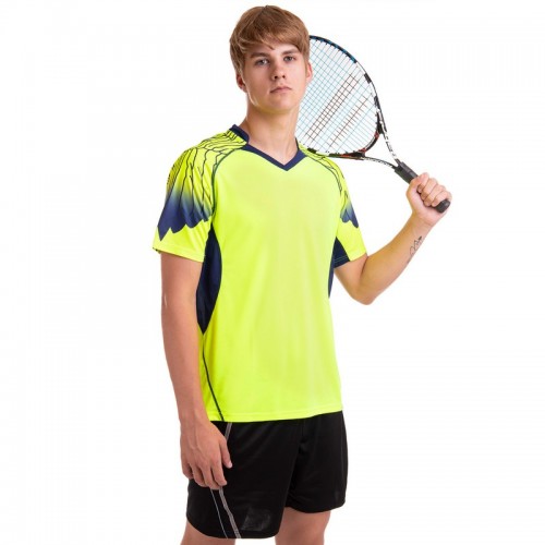 Форма для великого тенісу чоловіча Lingo 2XL, зріст 175-180, салатовий-синій, код: LD-1808A_2XLLGBL