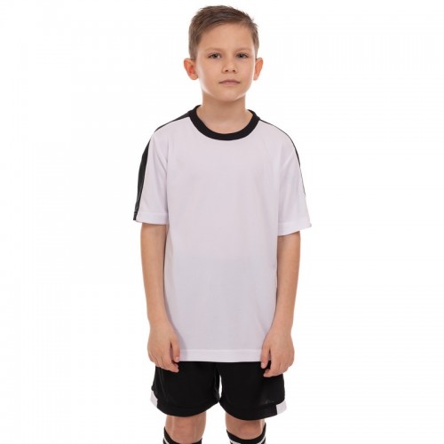 Форма футбольна підліткова PlayGame розмір 26, ріст 130, білий-чорний, код: CO-2004B_26WBK-S52