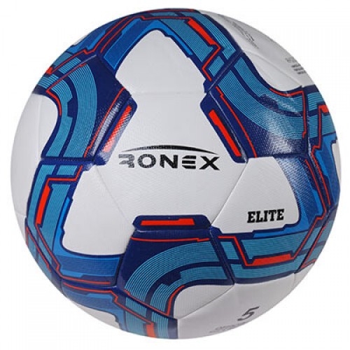 М'яч футбольний гібридний Ronex Elite №5, синій, код: RHG202307-WS