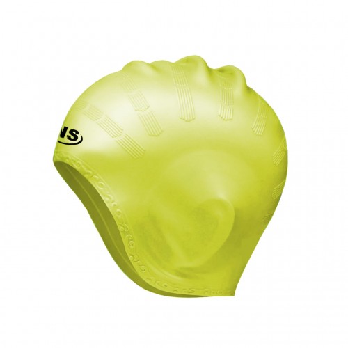 Шапочка для плавання з вухами SNS Y-830-yellow жовтий, код: 12666-SNS Шапочка для плавання з вухами SNS Y-830-yellow жовтий, код: 12666-SNS