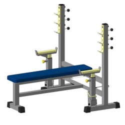 Лава для жиму горизонтальна (зі страхувальними пастками) InterAtletik Gym 1332х1238х1187 мм, код: BT304.1