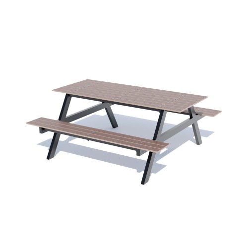 Стіл з лавками Miros (пластик) 1800х1750х760 мм, код: DIO918.2 Стіл з лавками Miros (пластик) 1800х1750х760 мм, код: DIO918.2