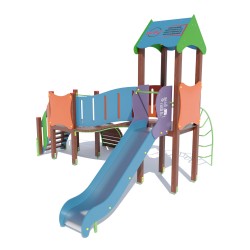 Дитячий ігровий комплекс Miros "Гномік" 4350x4300x3260 мм, код: DIO707