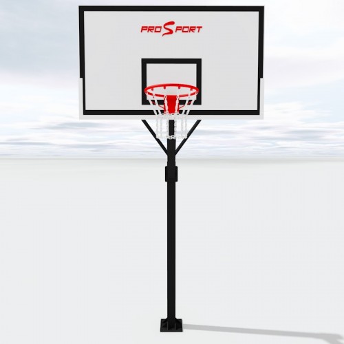 Баскетбольна стійка тренувальна ProSport з 1 опори з щитом і кошиком, код: СТБ-2