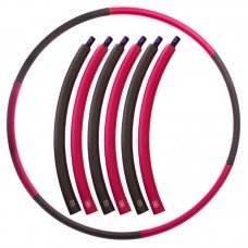 Обруч складаний Хула Хуп FitGo Hula Hoop FI-1555 (пластик, EVA, 6 секцій, d-90см), код: FI-1555-S52