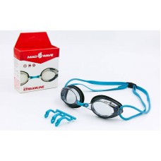 Окуляри для плавання стартові MadWave Streamline сірий-блакитний, код: M045701_GRN Окуляри для плавання стартові MadWave Streamline сірий-блакитний, код: M045701_GRN