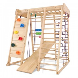 Спортивний комплекс вуличний дитячий SportBaby «Акварелька-outdoor 2» 1320х1240х1420 мм, код: Акварелька-outdoor 2