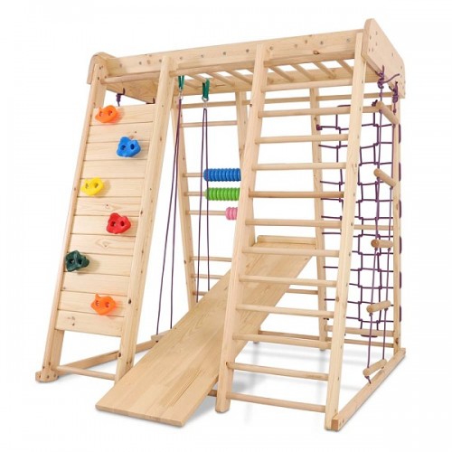 Спортивний комплекс вуличний дитячий SportBaby «Акварелька-outdoor 2» 1320х1240х1420 мм, код: Акварелька-outdoor 2