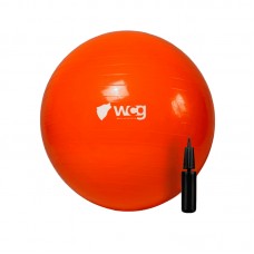М"яч для фітнесу (фітбол) WCG Anti-Burst + насос 550 мм, помаранчевий, код: W-000-55-IF