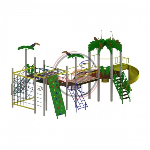 Ігровий комплекс Miros "Джунглi" з металевими стійками, код: DIO814.2