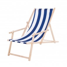 Шезлонг (крісло-лежак) дерев"яний Springos для пляжу, тераси та саду, код: DC0003 WHBL
