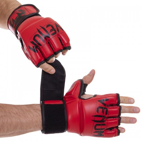 Рукавички для змішаних єдиноборств MMA Venum Elite Neo M червоний, код: VL-5788_MR
