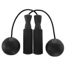 Скакалка бездротова з кулями ø6см FitGo чорний, код: FI-0780_BK Скакалка бездротова з кулями ø6см FitGo чорний, код: FI-0780_BK