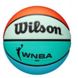 М"яч баскетбольний Wilson WNBA DRV Bright BSKT №6, помаранчевий-бірюзовий, код: 097512779784