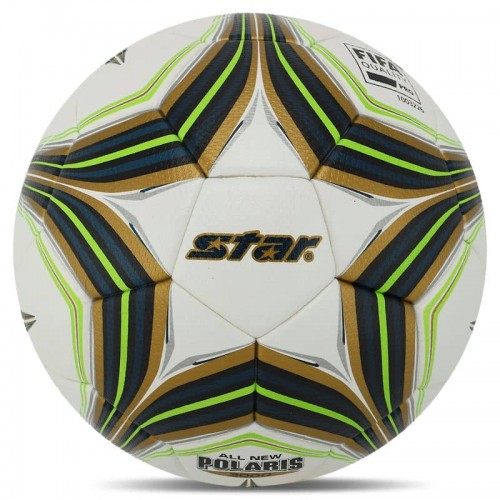 М'яч футбольний Star All New Polaris 3000 FIFA №5 PU, білий-салатовий, код: SB145FTB_WLG М'яч футбольний Star All New Polaris 3000 FIFA №5 PU, білий-салатовий, код: SB145FTB_WLG