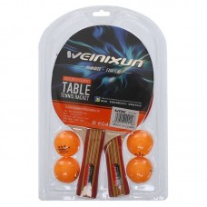 Набір для настільного тенісу Weinixun 2 ракетки 4 м'ячі, код: MT-2107-S52 Набір для настільного тенісу Weinixun 2 ракетки 4 м'ячі, код: MT-2107-S52