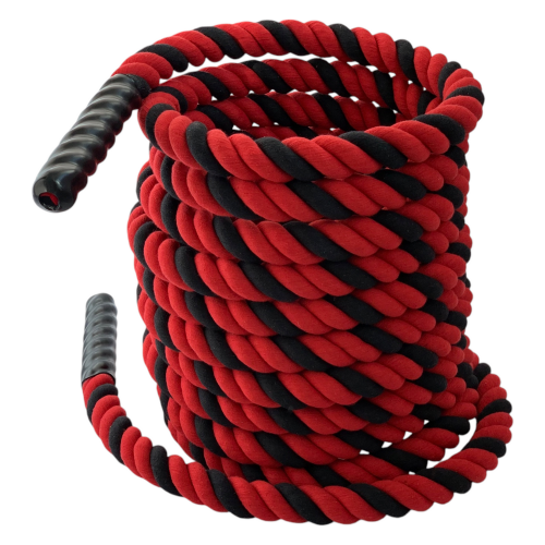 Канат для кросфіту Orlins 18 м, діаметр 40 мм посилений, червоно-чорний, код: RO-176