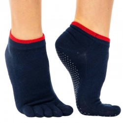 Шкарпетки для йоги з закритими пальцями FitGo, темно-синій, код: FI-9937_DBL