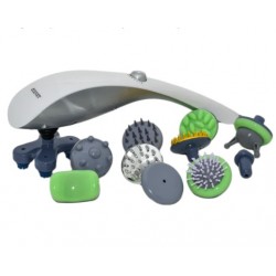 Ручний масажер Zenet універсальний вібромасажер для тіла з 10 насадками, код: ZET-718 Ручний масажер Zenet універсальний вібромасажер для тіла з 10 насадками, код: ZET-718