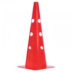 Конус-фішка для тренувань з отворами для штанги PlayGame 48 см, червоний, код: C-5431_R