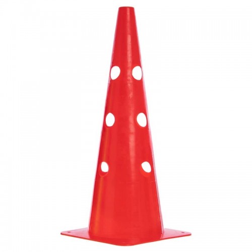 Конус-фішка для тренувань з отворами для штанги PlayGame 48 см, червоний, код: C-5431_R
