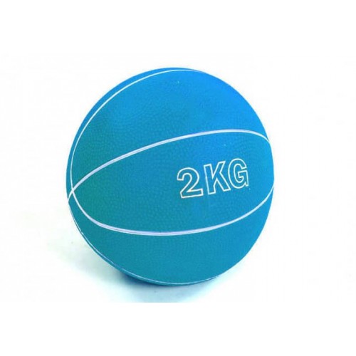 Медбол EasyFit RB 2 кг, блакитний, код: EF-8407-2-EF Медбол EasyFit RB 2 кг, блакитний, код: EF-8407-2-EF