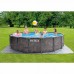 Круглий каркасний басейн Intex GreyWood Frame Pool, 4570x1220 мм, код: 26742-IB