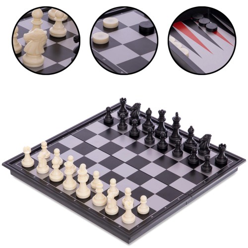 Шахи, шашки, нарди 3 в 1 ChessTour, код: IG-38810