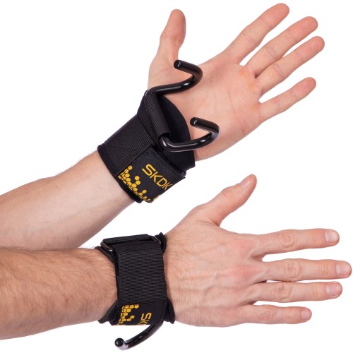 Гаки для підтягування і тяги на зап"ястя SKDK 2шт, чорний, код: HW2019Z-A Гаки для підтягування і тяги на зап"ястя SKDK 2шт, чорний, код: HW2019Z-A