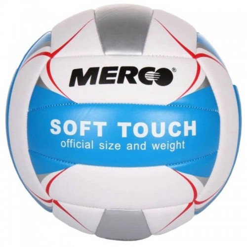 М"яч волейбольний Merco Soft Touch, розмір 5, білий-сірий-блакитний, код: 8591792369311 М"яч волейбольний Merco Soft Touch, розмір 5, білий-сірий-блакитний, код: 8591792369311