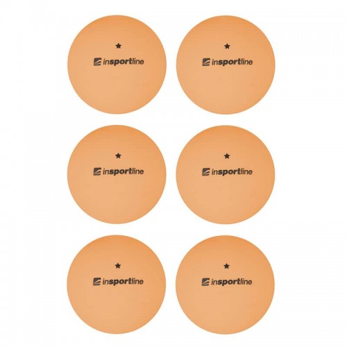 М"ячі для настільного тенісу Insportline Elisenda S1 6 шт, помаранчеві, код: 21566-IN