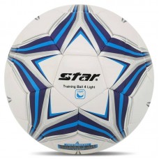 М"яч футбольний Star Training Ball 4 Light №4 PU, білий-синій, код: SB8144L-S52