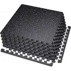 Мат-пазли DualMat 60×60×1,2 (чорний/фіолетові вкраплення) — комплект 6 шт, код: W-RUB60-12-PURPLE-6-IF